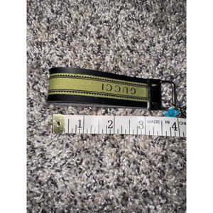 Unisex Handmade Key Chain Green Black made using authentic ribbon